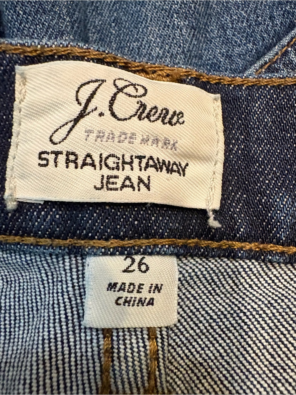 J. Crew The Straightaway Button Fly Jeans.  Size 26 - Picture 4 of 5